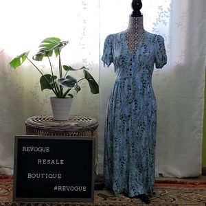 Button front floral dress.